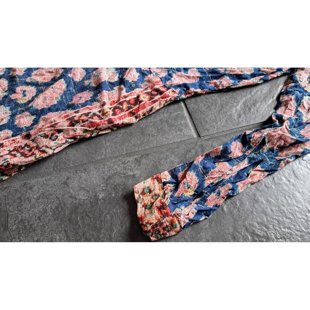 Anthropologie Tiny Patchwork Floral Boho Dress Medium Crochet Prairie Cottagecor - Picture 10 of 16